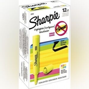 Sharpie 12-Pack Highlighters Assorted Colors Chisel Tip, AP Certified Non-Toxic